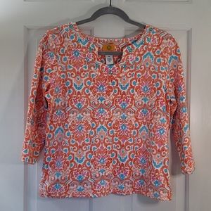 Ruby Rd. knit top with jewel neck